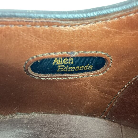 Allen Edmonds Strand Mens Brogue Oxford Dress Shoes Sz 7.5 Brown Leather Made In - Picture 13 of 14